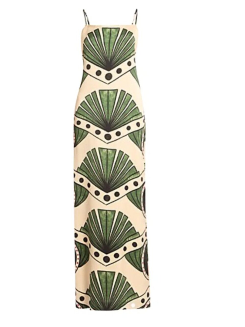 Johanna Ortiz "Era of Palms" Printed Hammered-Silk Maxi Dress